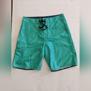 Burnside Teal/Green Swim Shorts